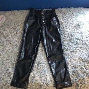 Faux leather pants